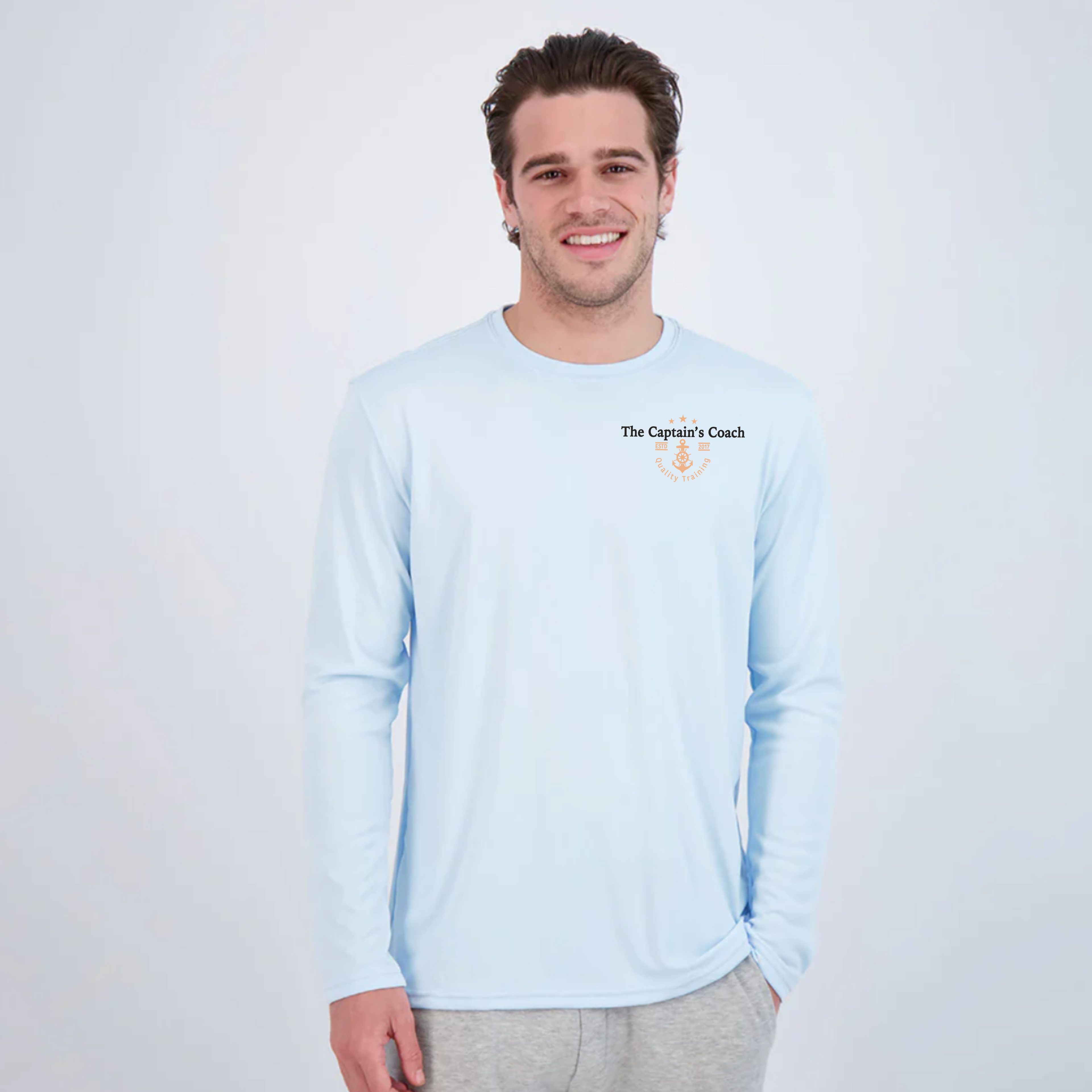 The Captain's Coach: Long Sleeve Sun Protective Blue